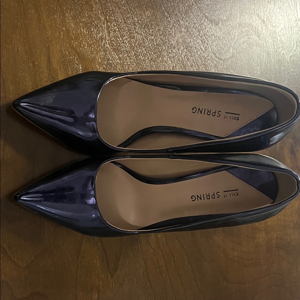 Call It Spring Women's Black Patent Heels